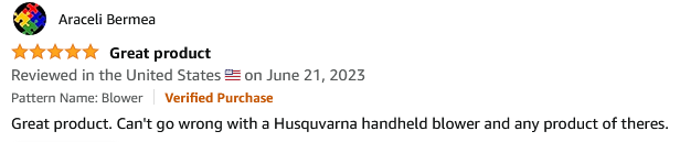 Husqvarna Leaf Blower 125B review