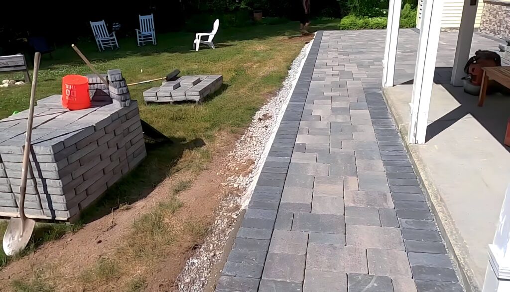 Classic Brick or Paver Edging in garden