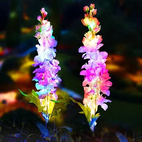 flower solar lights for garden