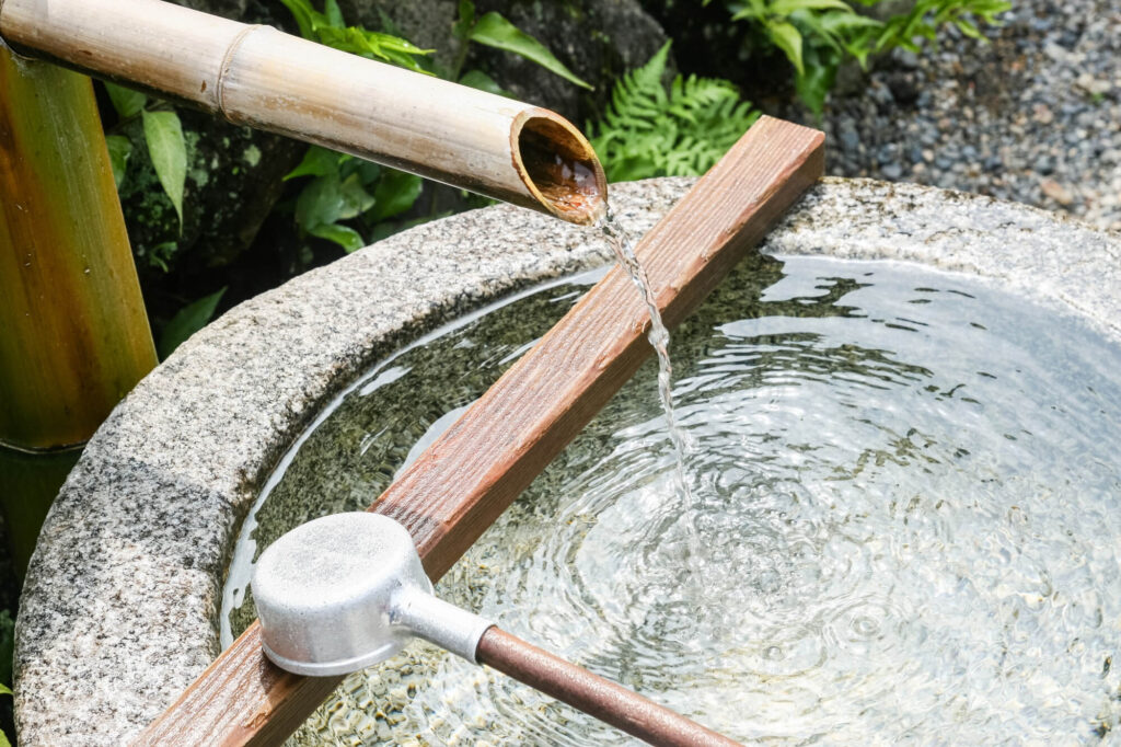 diy fountain in zen garden